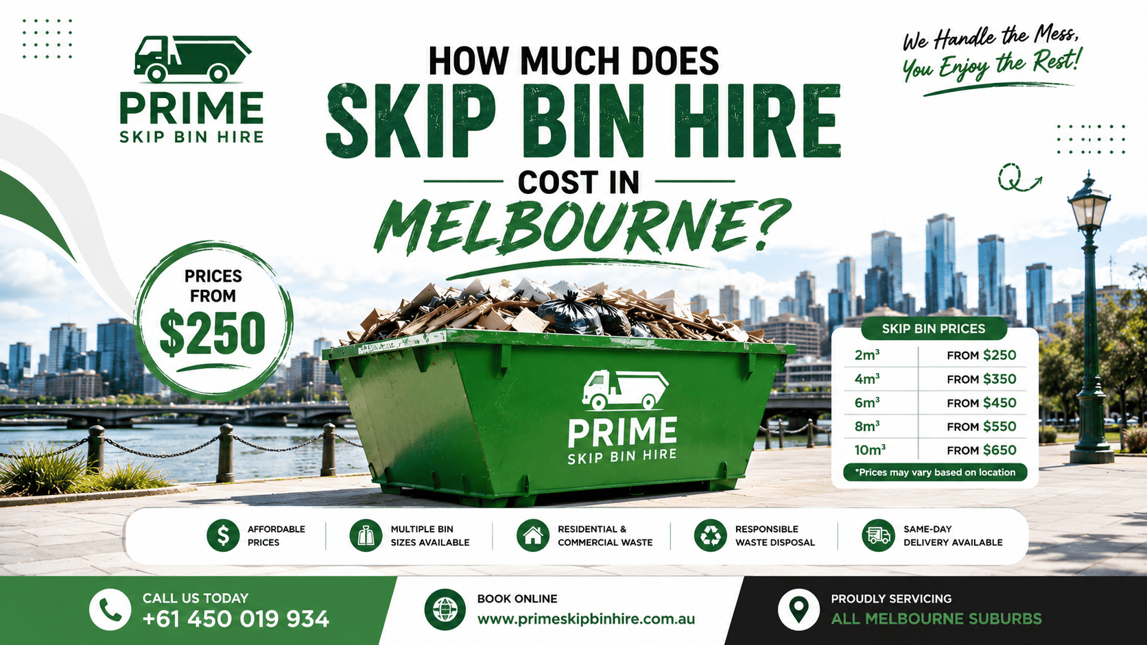 How much does skip bin hire cost in Melbourne