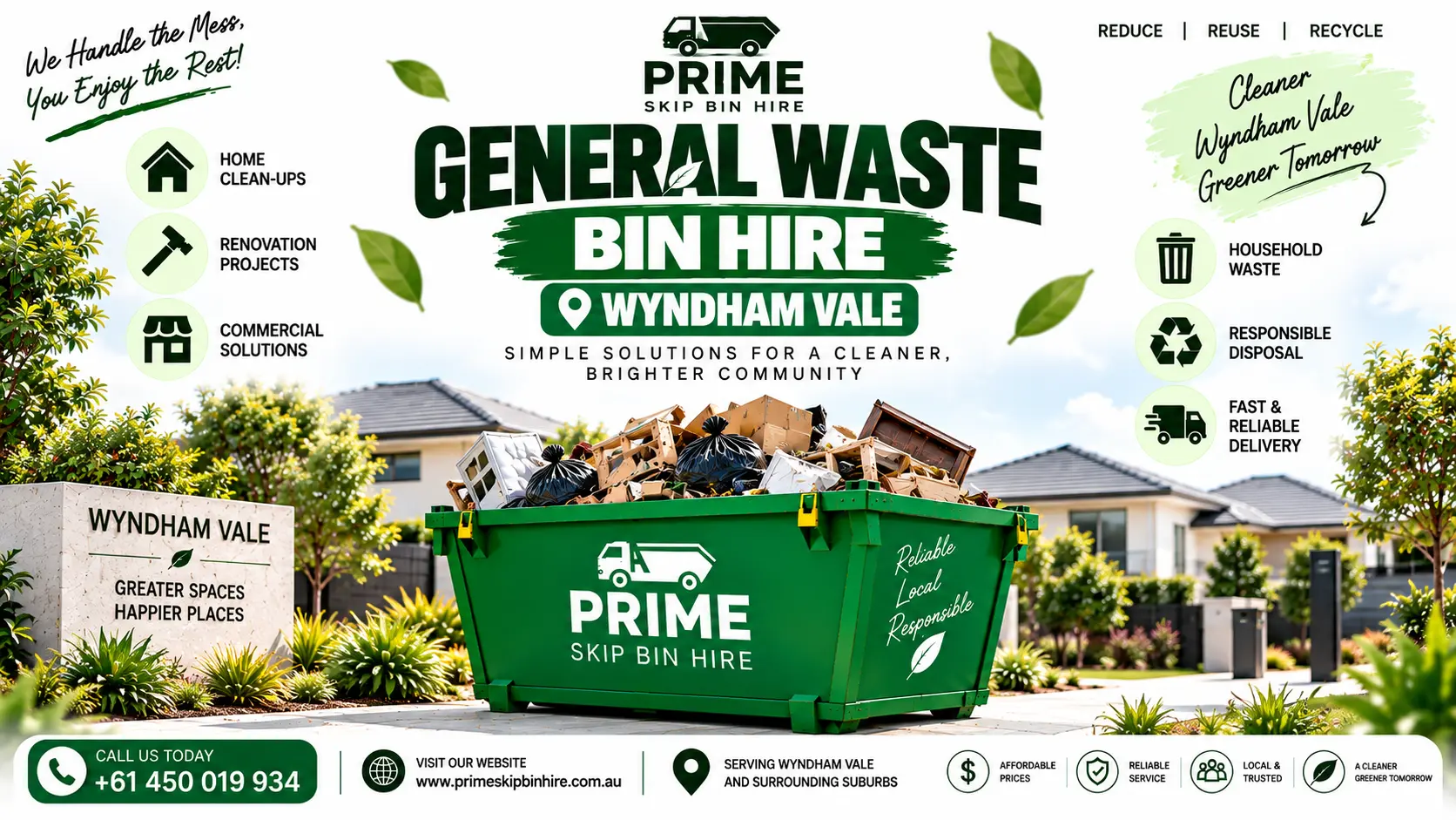 General Waste Bin Hire Wyndham Vale