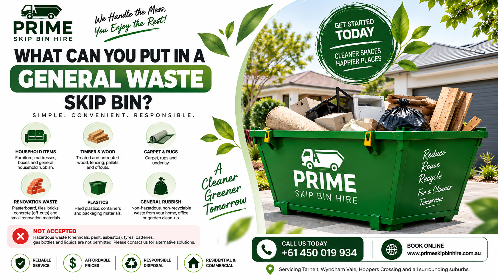 What Can You Put in a General Waste Skip Bin?